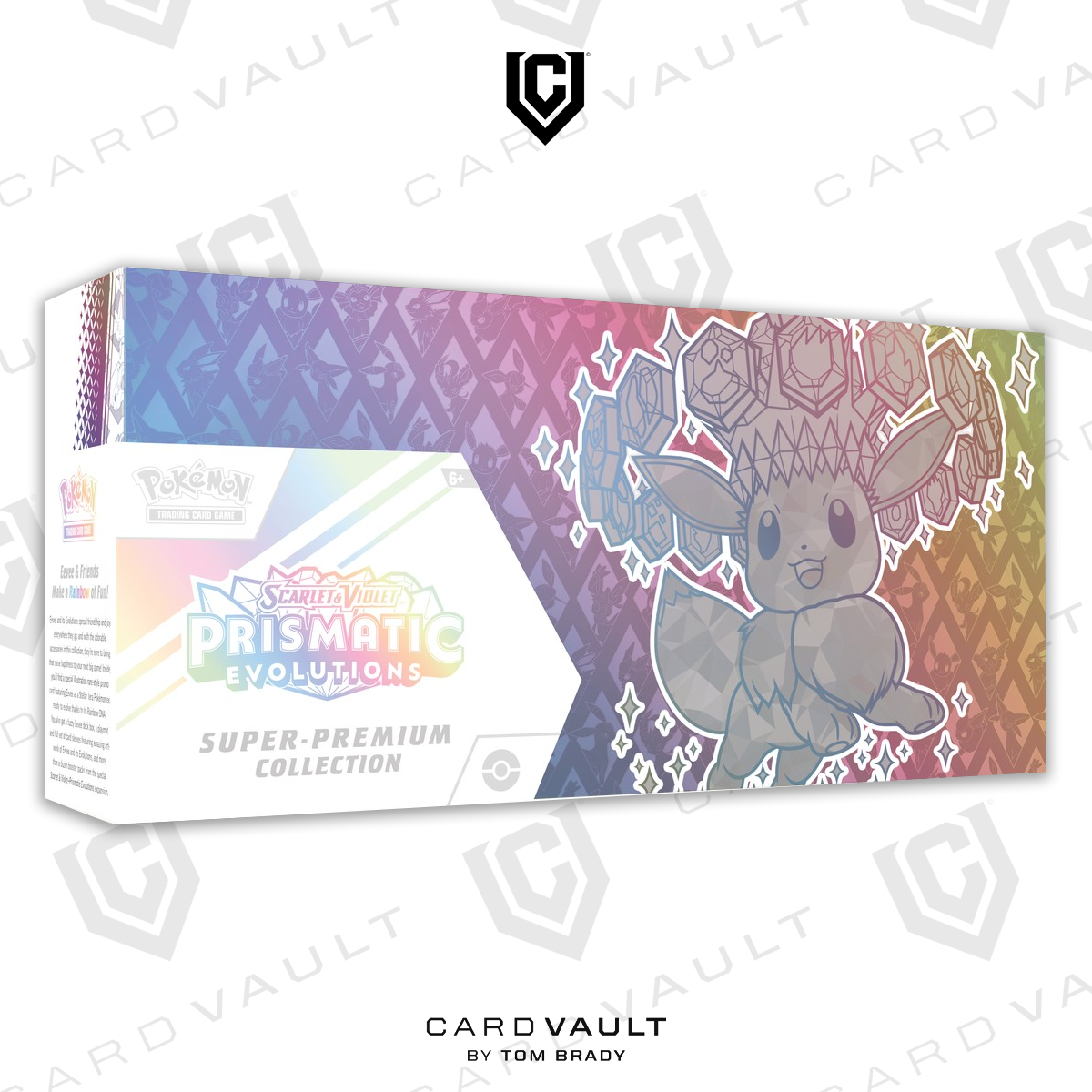 Pokemon Scarlet and Violet: SV 8.5 Prismatic Evolutions Packs CardVault by Tom Brady Pokemon Scarlet and Violet: SV 8.5 Prismatic Evolutions Packs CardVault by Tom Brady