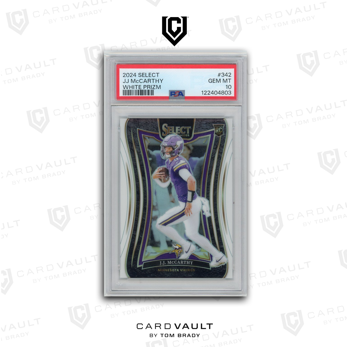 2024 SELECT J.J. MCCARTHY WHITE PRIZM /35 PSA 10