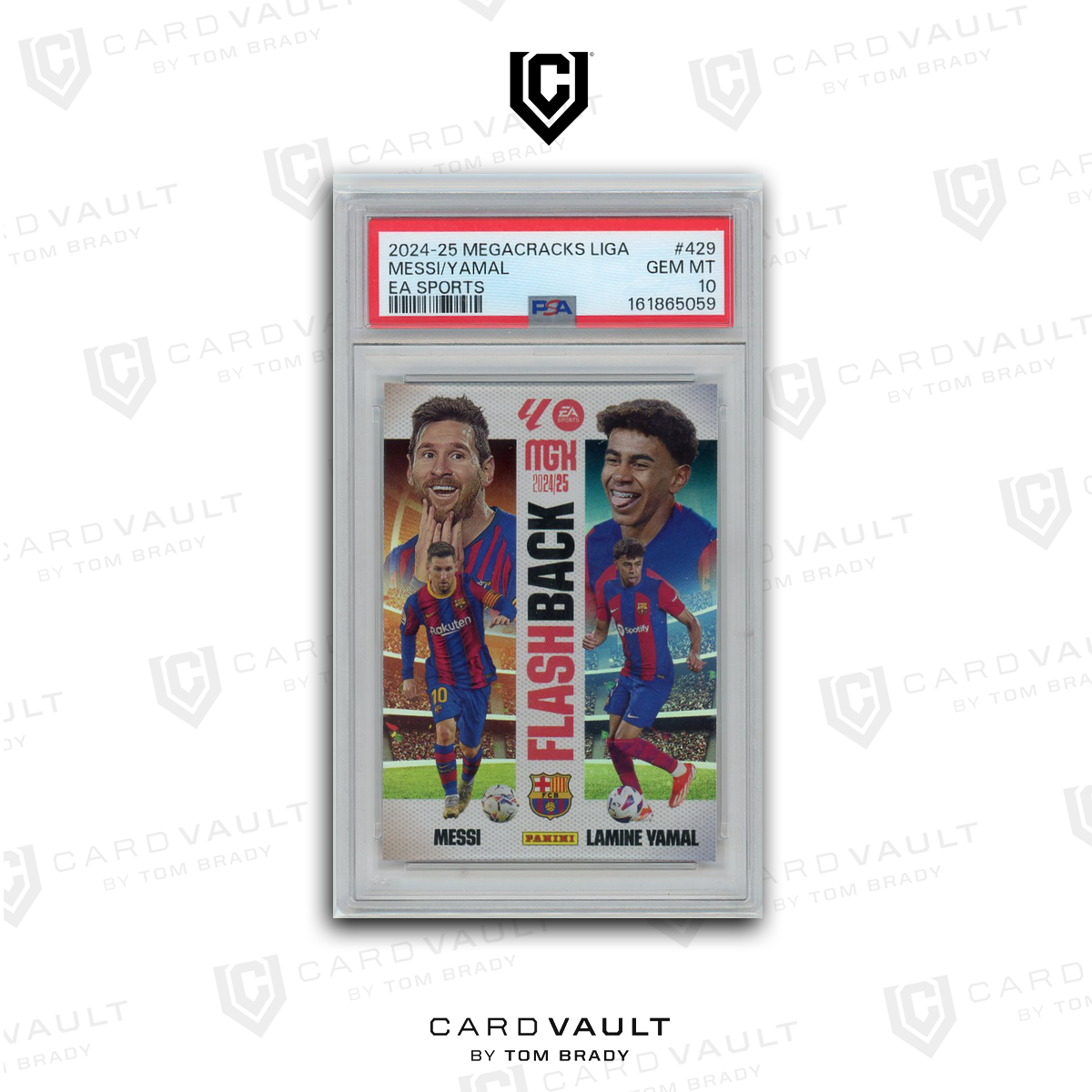 2024 PANINI MEGACRACKS MGK LALIGA EA SPORTS 429 LIONEL MESSI/LAMINE YAMAL PSA 10 2 7-8