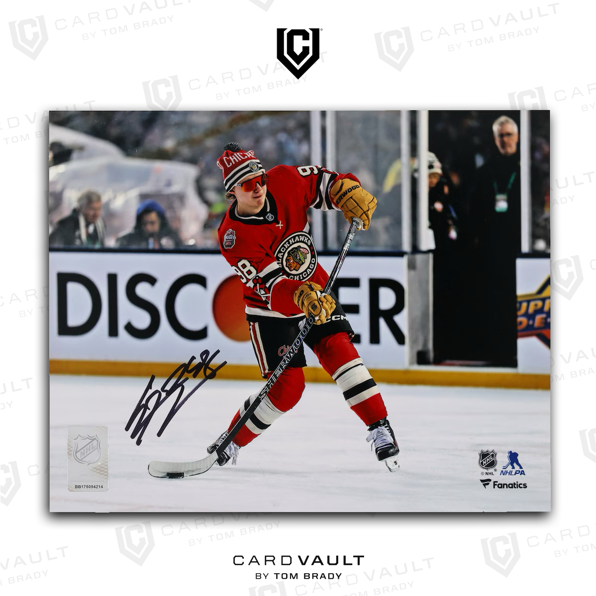 Connor Bedard Chicago Blackhawks Autographed 8x10 2025 Winter Classic Photograph