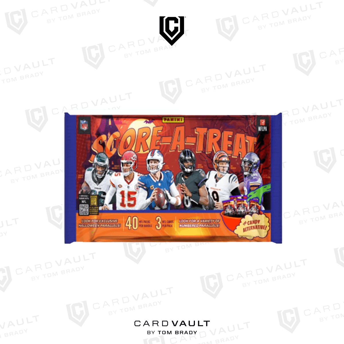 2025 Panini Score - A - Treat Football Pack Box - CardVault by Tom Brady