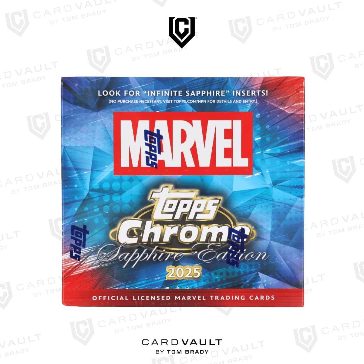 2025 Topps Marvel Comics Chrome Sapphire Hobby Box - CardVault by Tom Brady