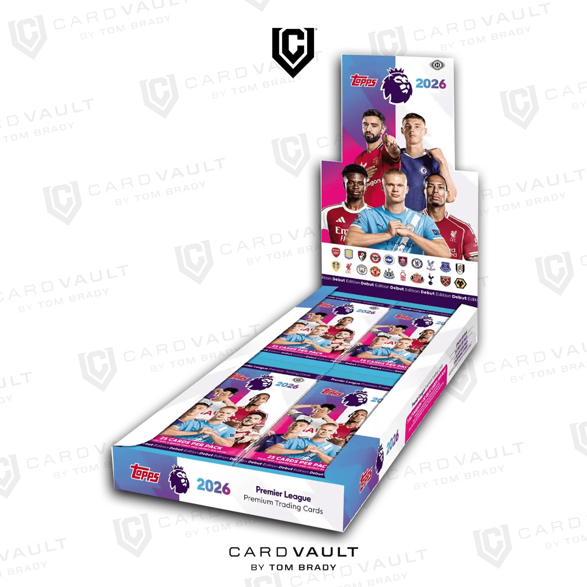 2025/26 Topps English Premier League Flagship Soccer Hobby Box - CardVault by Tom Brady
