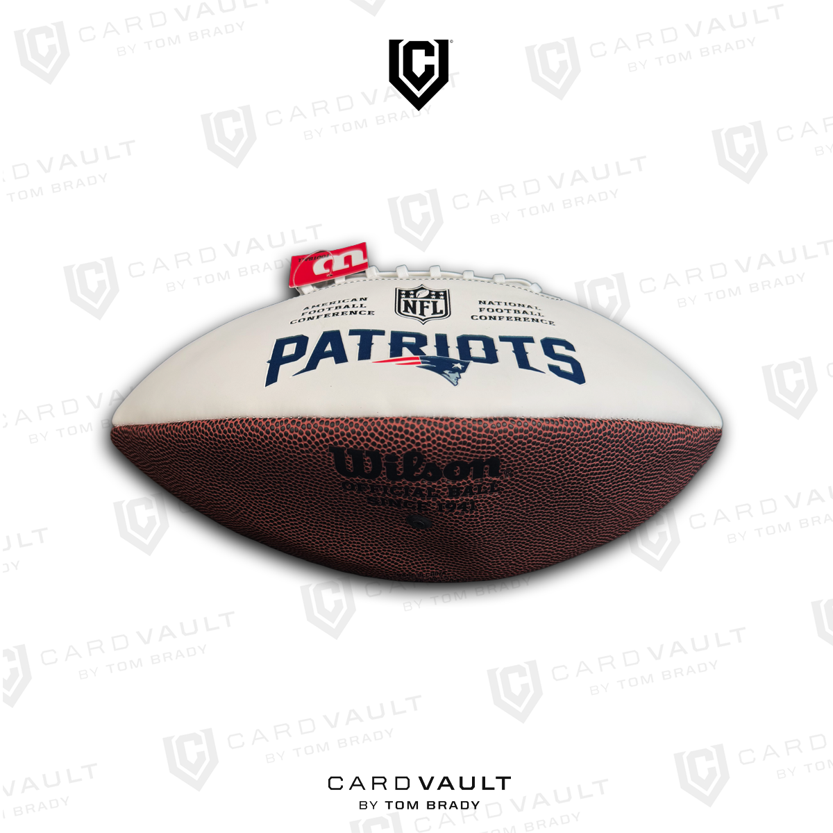 Blank White Patriot Football