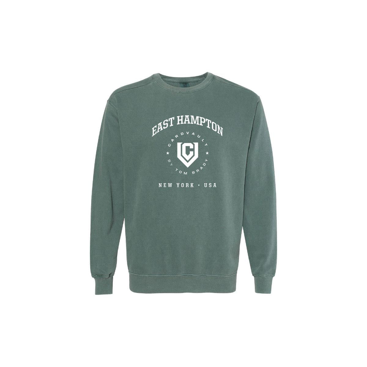 CVTB East Hampton Seal Logo Garment-Dyed Crewneck Sweatshirt