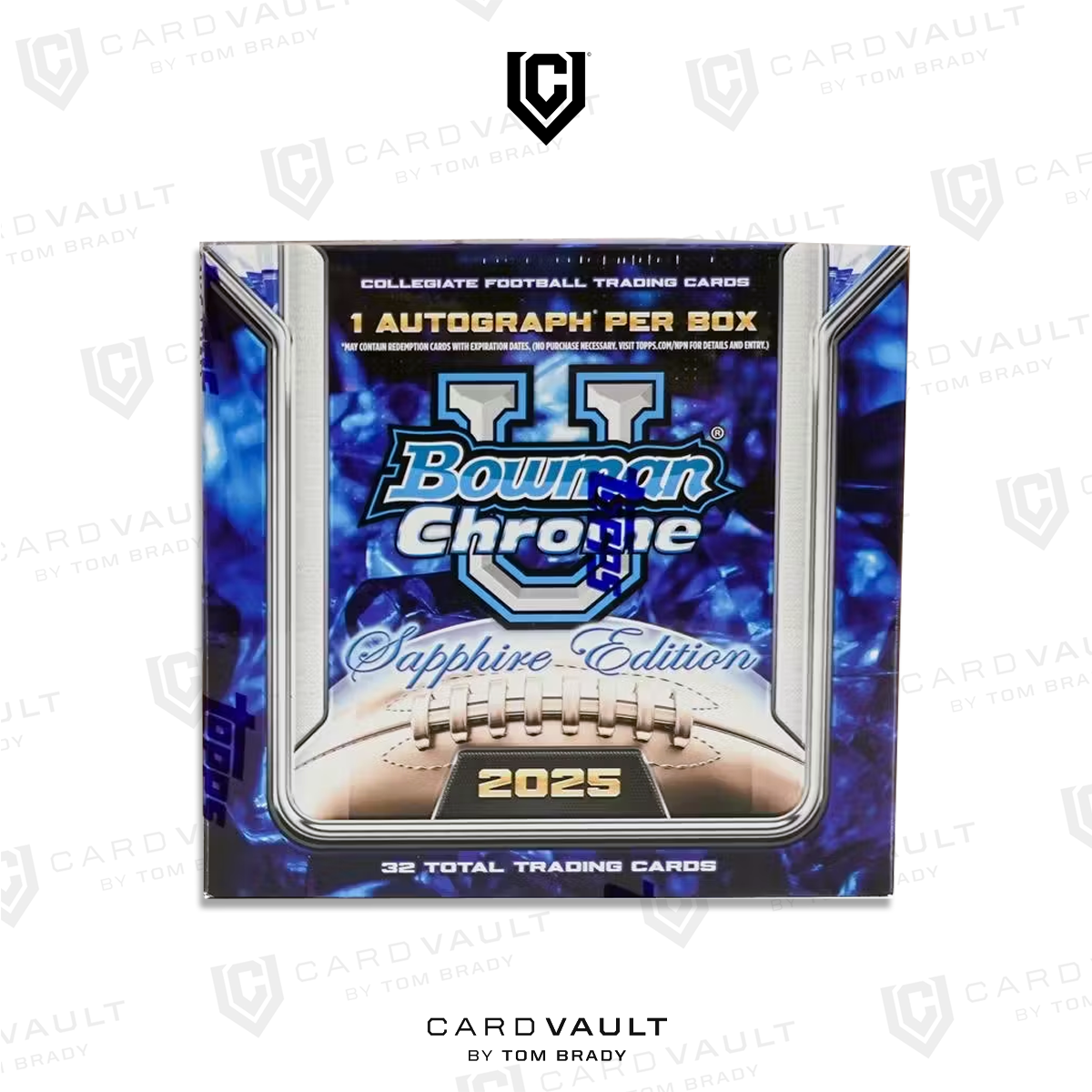 2025 Bowman University Chrome Sapphire Football Hobby Box