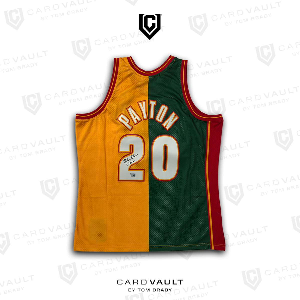 Gary Payton NBA Split Swingman "Glove" Inscribed Jersey (Fanatics COA)