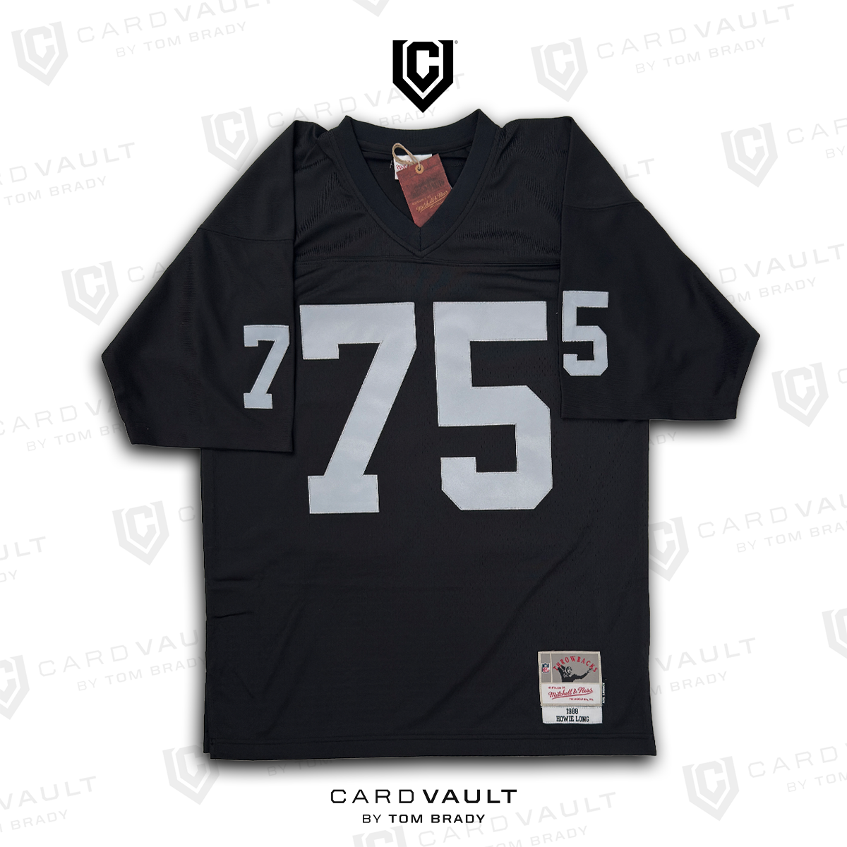 Howie Long Mitchell & Ness Autographed Black Jersey (Fanatics COA)