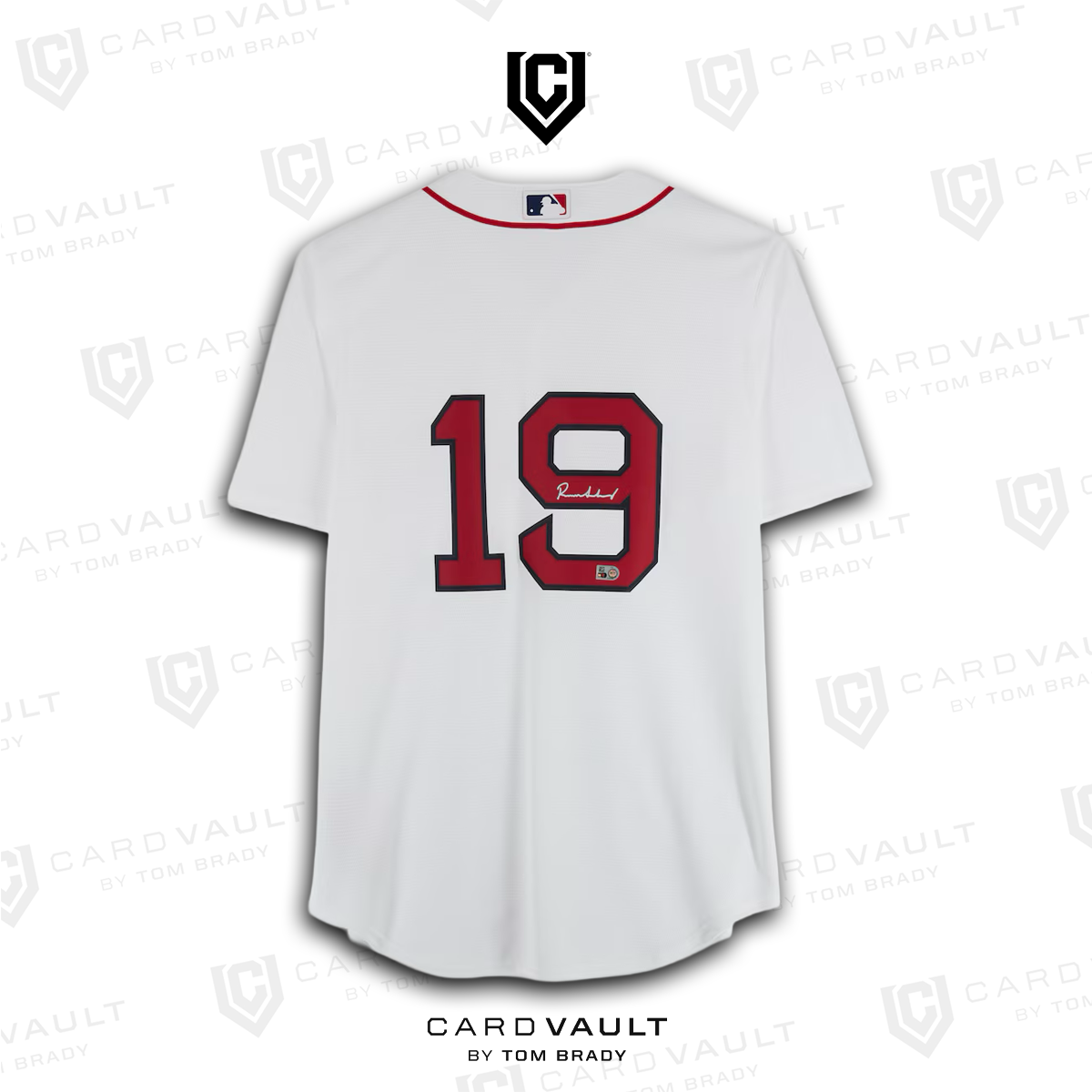 Roman Anthony Autographed Fanatics Authentic White Nike Framed Replica Jersey