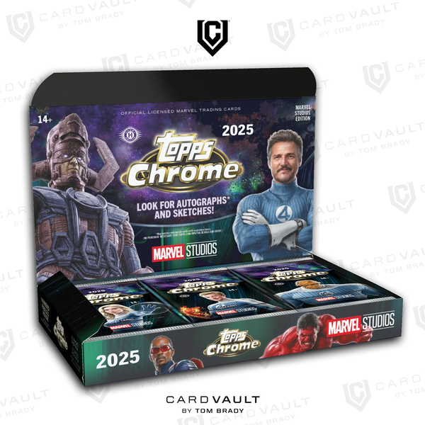 2025 Topps Marvel Studios Chrome Hobby Box – CardVault by Tom Brady
