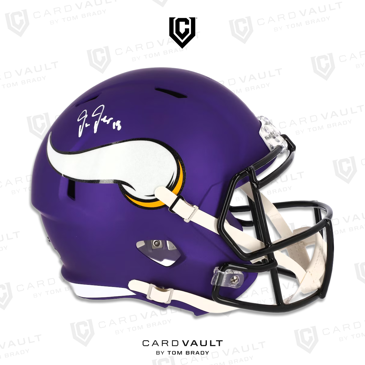 Justin Jefferson Minnesota Vikings Fanatics Authentic Autographed Riddell Speed Replica Helmet