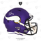 Justin Jefferson Minnesota Vikings Fanatics Authentic Autographed Riddell Speed Replica Helmet