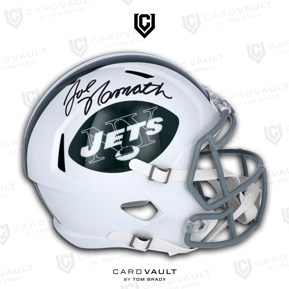 Joe Namath Autographed Fanatics Authentic Riddell 1965-77 Throwback Speed Replica Helmet