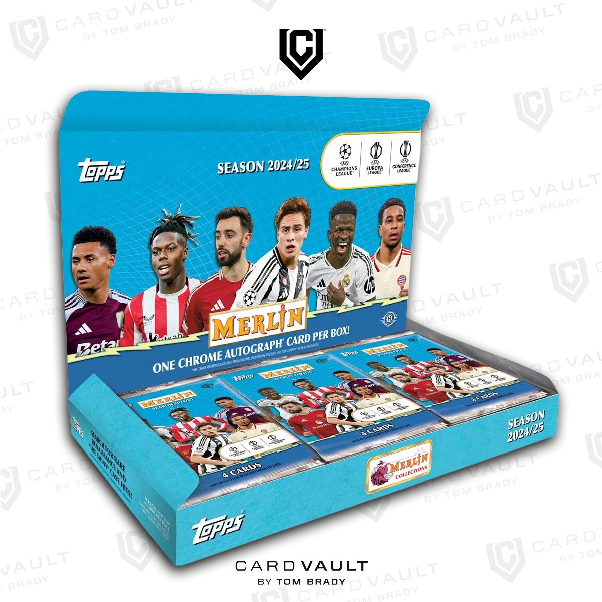 2024/25 Topps Chrome Merlin UEFA Club Competitions Soccer Hobby Box