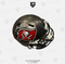 Brad Johnson Riddell Replica Buccaneers Helmet Schwartz COA