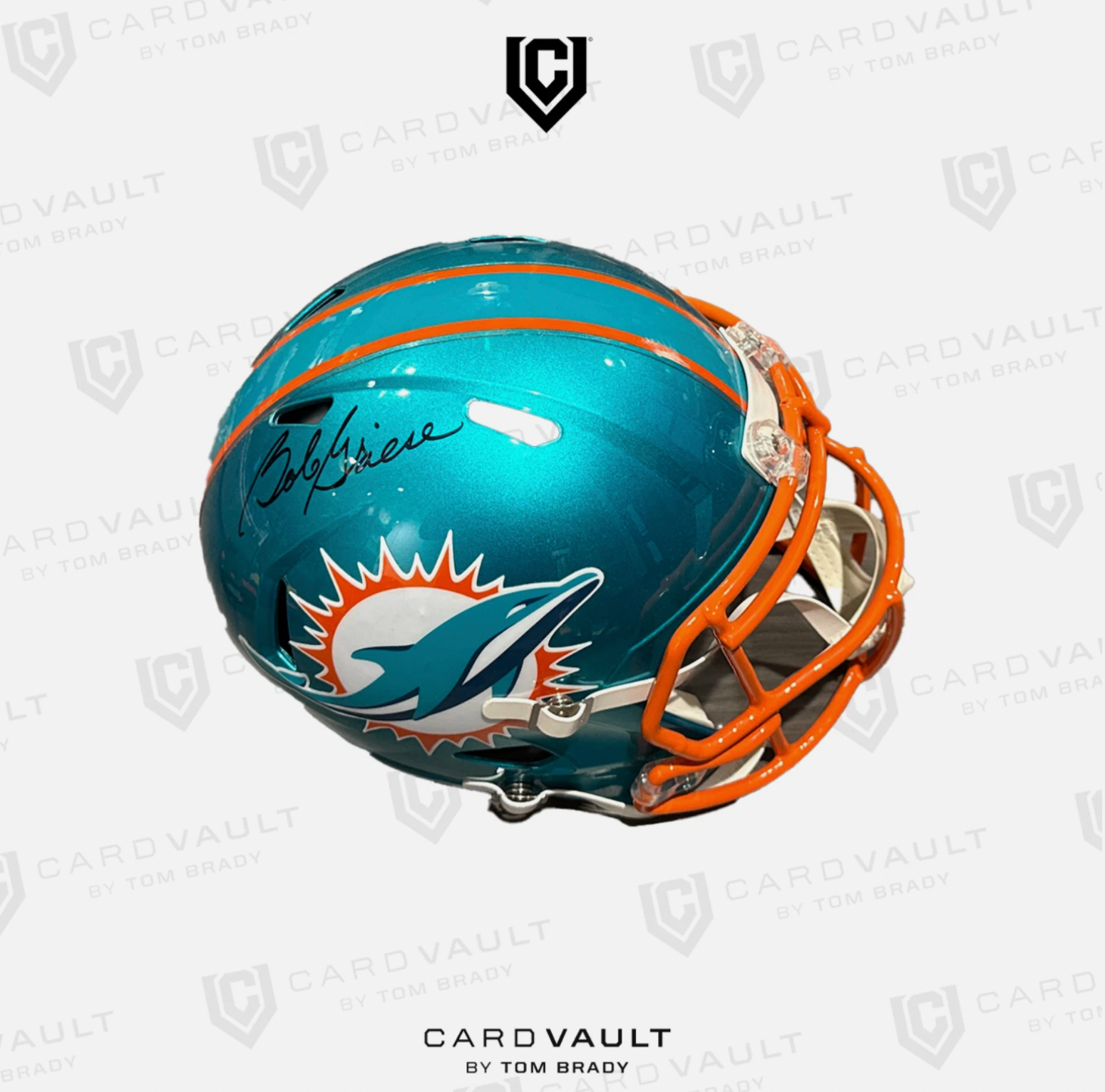 Bob Griese Signed Riddell Replica Dolphins Helmet Schwartz COA