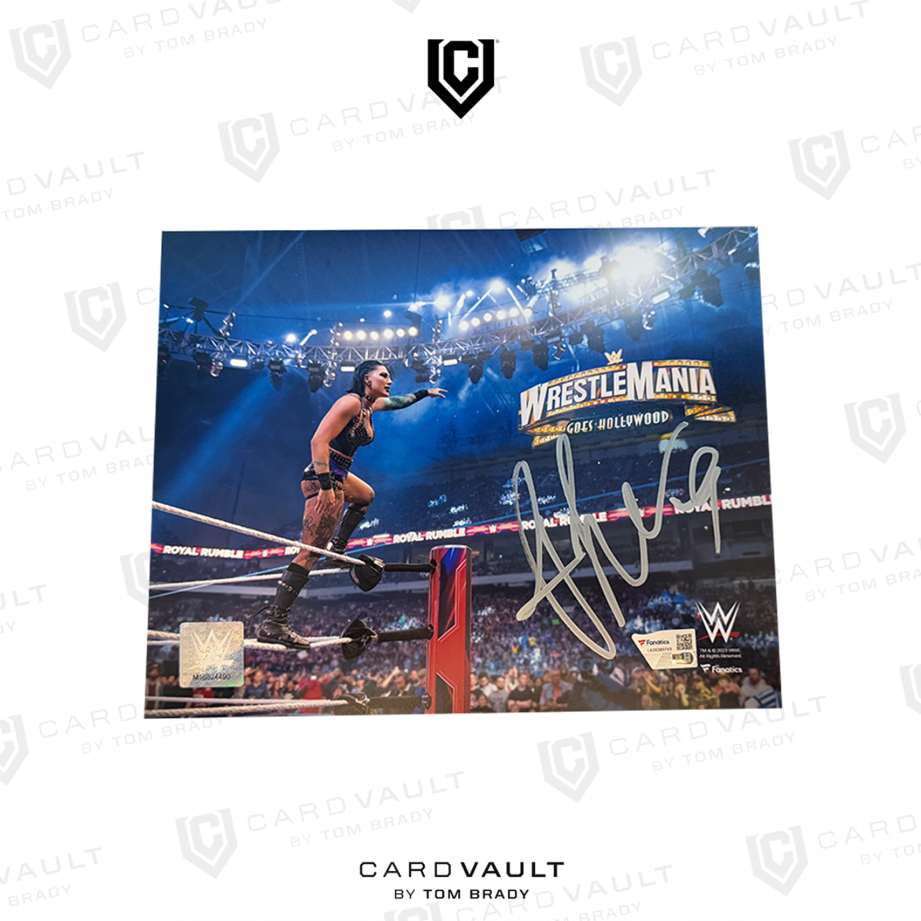 Signed Rhea Ripley 2023 Royal Rumble 8x10 Photo Fanatics COA