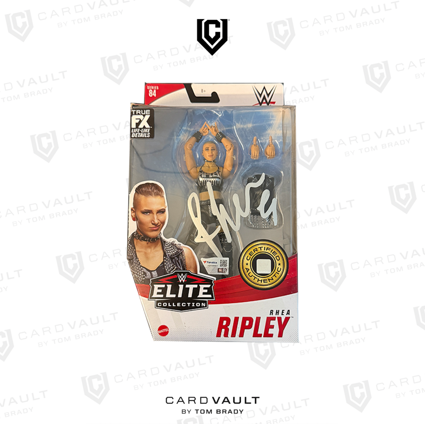 Signed Rhea Ripley WWE Mattel Elite Series 84 Figure Fanatics COA