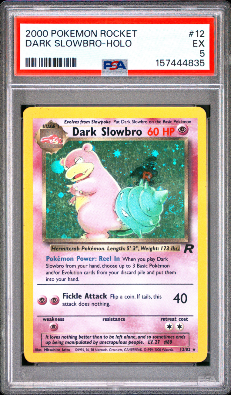 2000 POKEMON ROCKET #12 DARK SLOWBRO-HOLO PSA 5