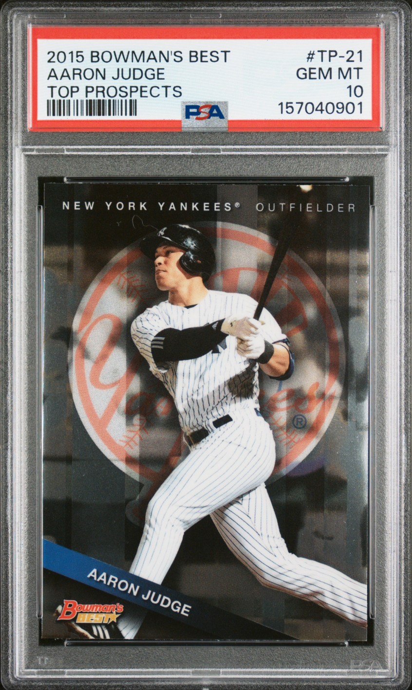 2015 BOWMAN'S BEST TOP PROSPECTS TP-21 AARON JUDGE PSA 10 3 7-5