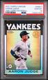 2021 TOPPS CHROME 1986 TOPPS BASEBALL 86BC1 AARON JUDGE PSA 10 7-5