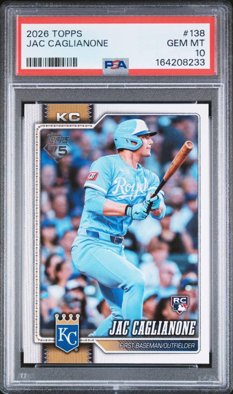 2026 TOPPS 138 JAC CAGLIANONE PSA 10 7 7-8