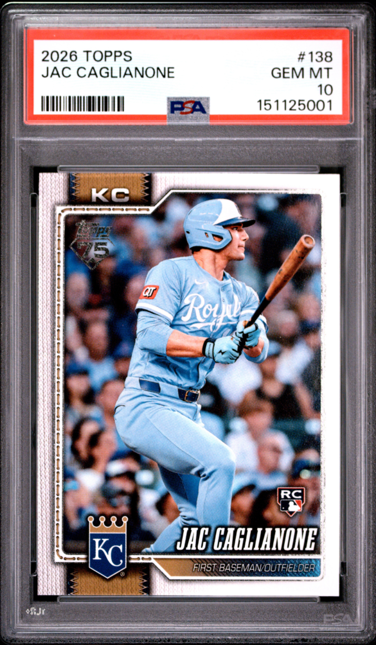 2026 TOPPS 138 JAC CAGLIANONE PSA 10 6 7-8