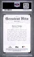 2026 TOPPS 2025 GREATEST HITS 2 AARON JUDGE PSA 10 2 7-8