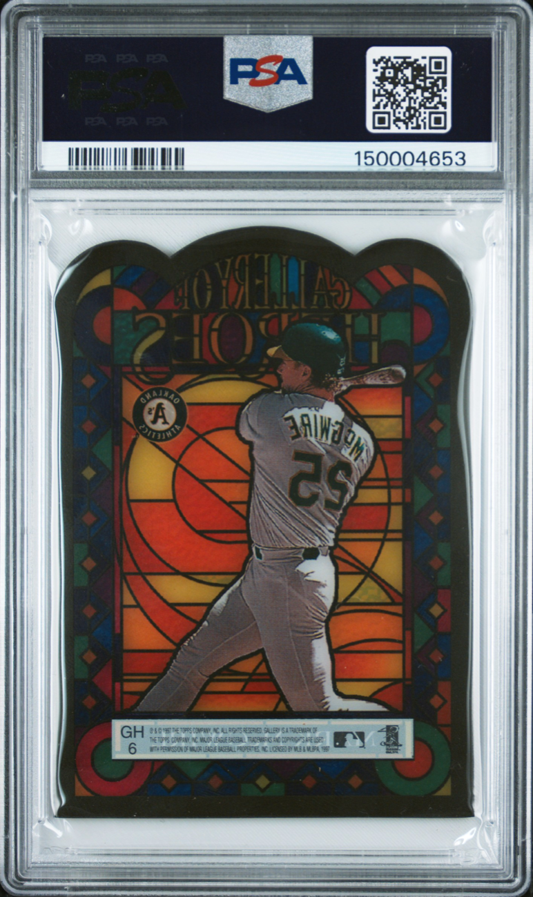 1997 TOPPS GALLERY GALLERY OF HEROES GH6 MARK McGWIRE PSA 9 A