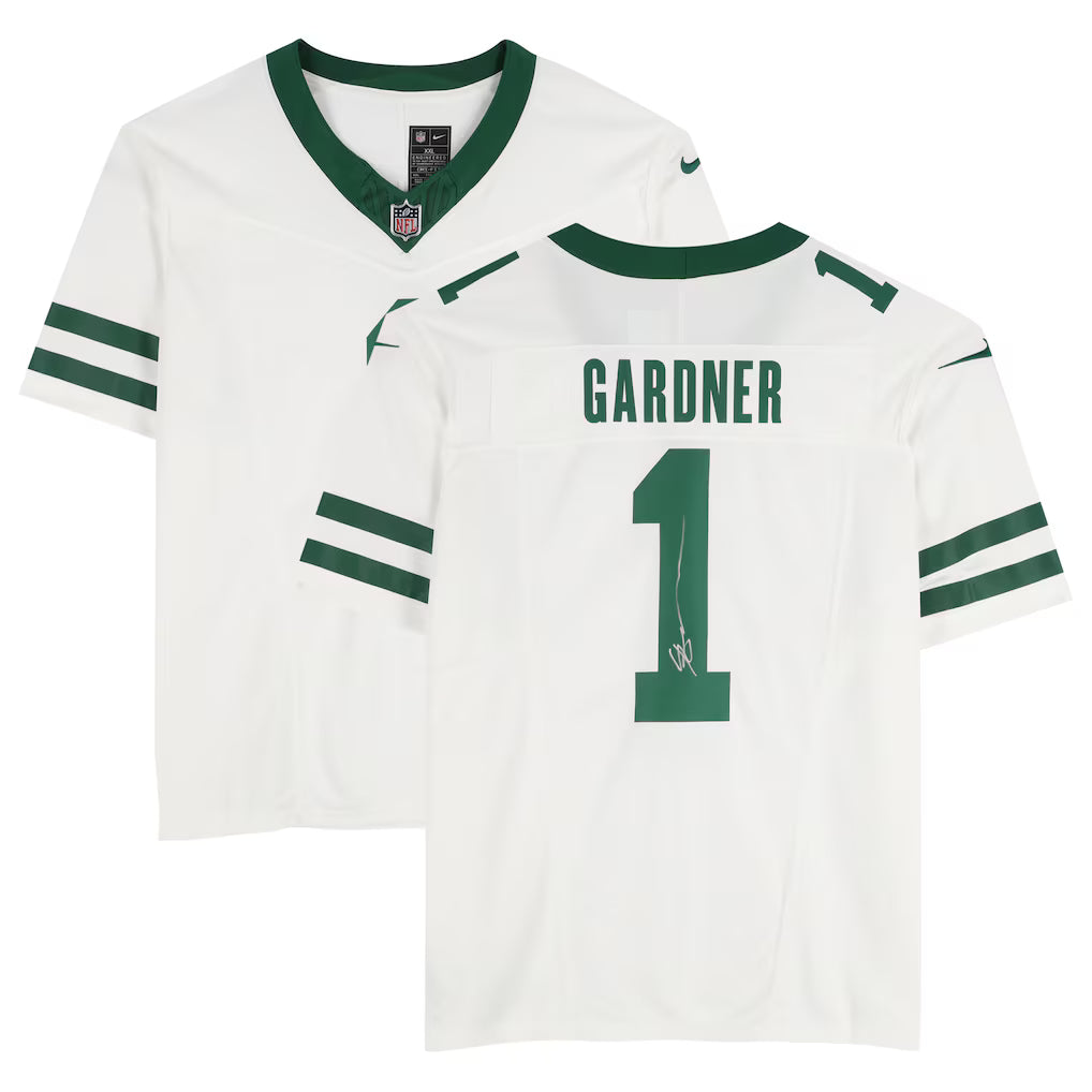 Ahmad "Sauce" Gardner New York Jets Autographed Deluxe Framed Fanatics Authentic White Limited Jersey