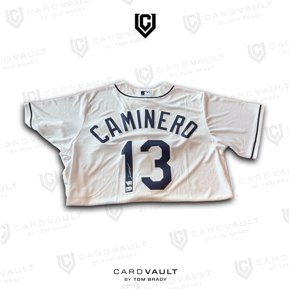 Junior Caminero Fanatics Authentic Signed Grey Rays Jersey