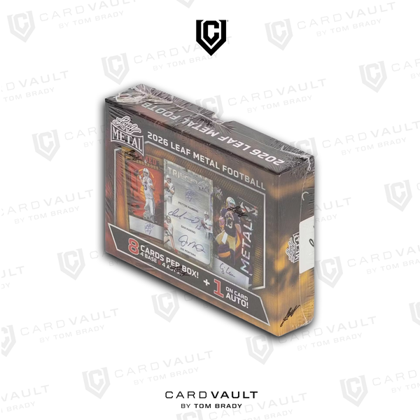 2026 Leaf Metal Football Hobby Box – CardVault by Tom Brady
