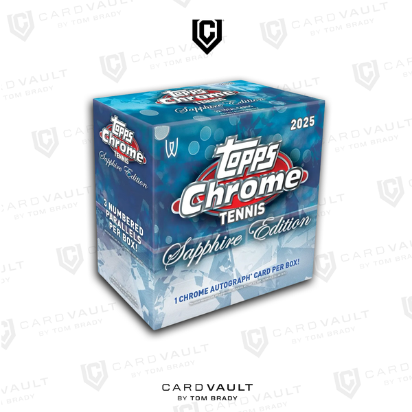 2025 Topps Chrome Tennis Sapphire Hobby Box – CardVault by Tom Brady