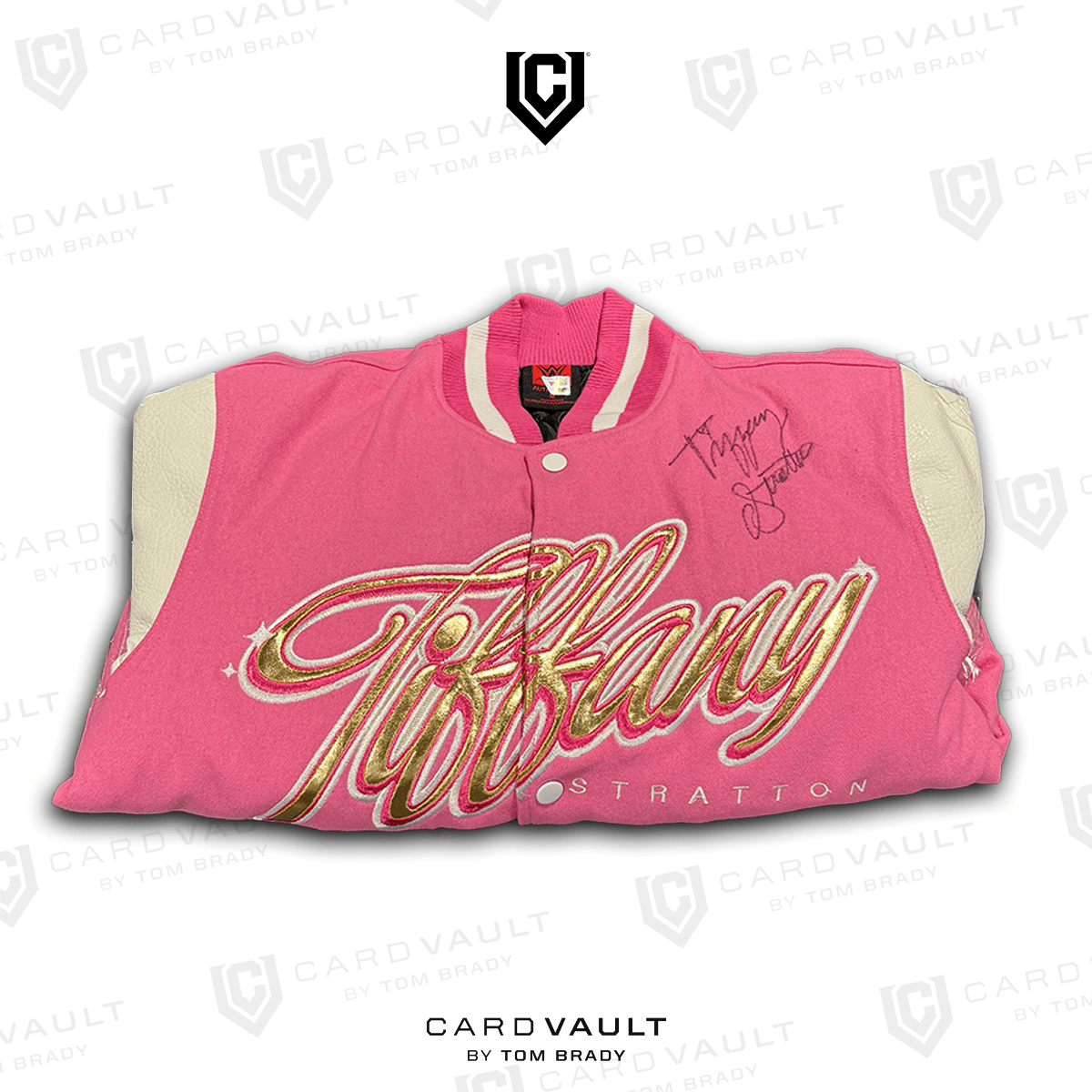 Tiffany Stratton Tiffy Time Full - Snap Varsity Jacket Singed Fanatics COA - CardVault by Tom Brady